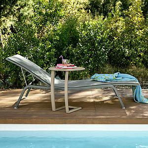 Table basse déportée ALIZE Fermob bleu acapulco