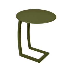 Table basse déportée diamètre 48 cm ALIZE Fermob vert pesto