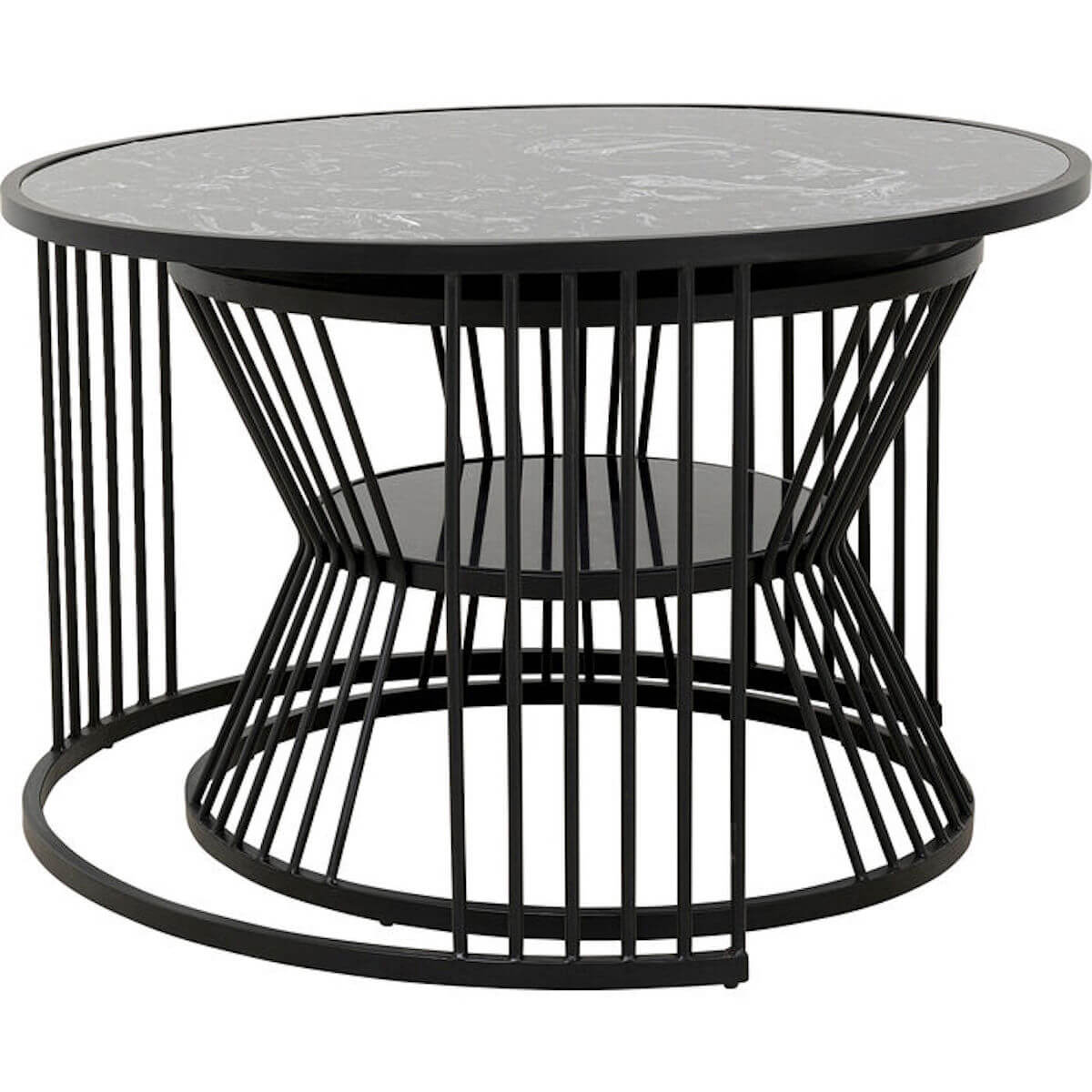 Table basse ROMA Kare Design noir (2set)