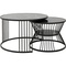 Table basse ROMA Kare Design noir (2set)