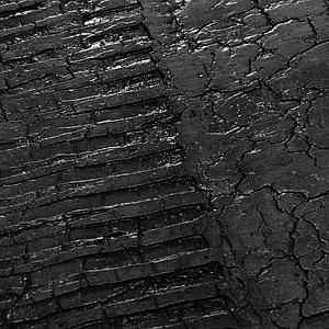 Table basse ronde 65cm LUNA Ethnicraft lava linear black