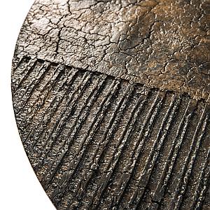 Table basse ronde 65cm LUNA Ethnicraft lava linear whisky