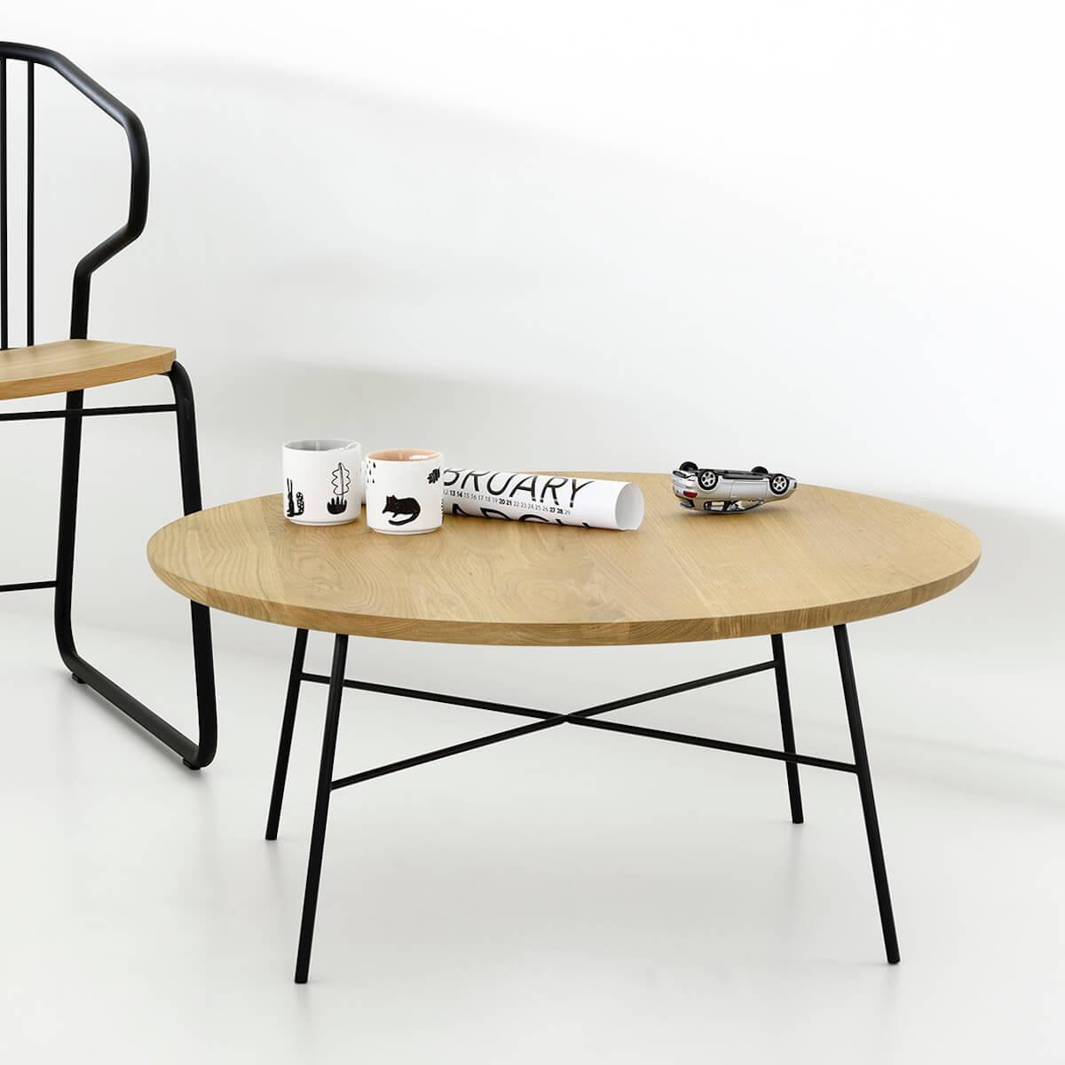 Table basse ronde 80cm DISC Ethnicraft chêne