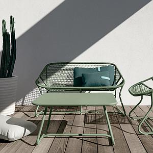 Table basse SIXTIES Fermob blanc coton