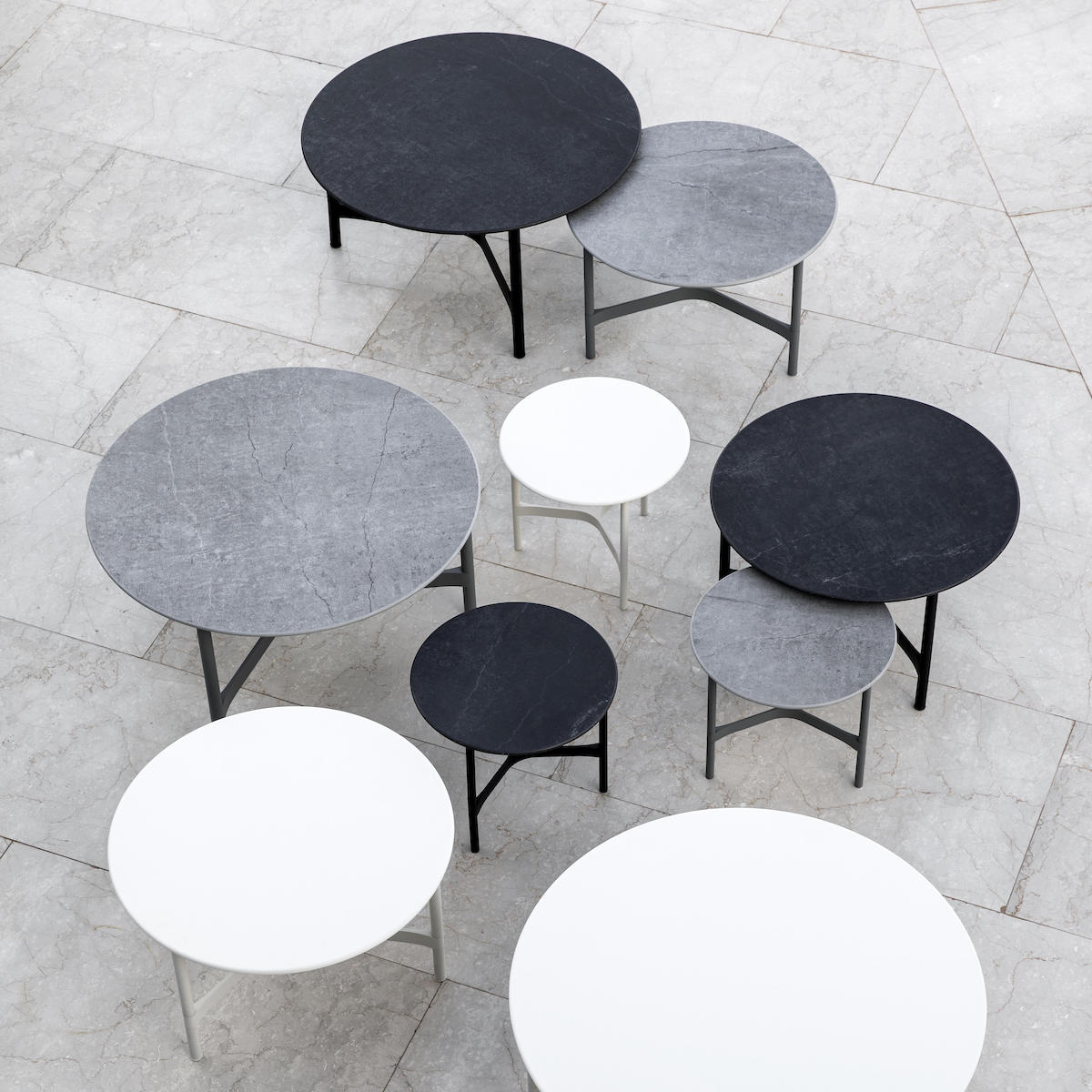 Table basse small 45cm TWIST Cane-line gris