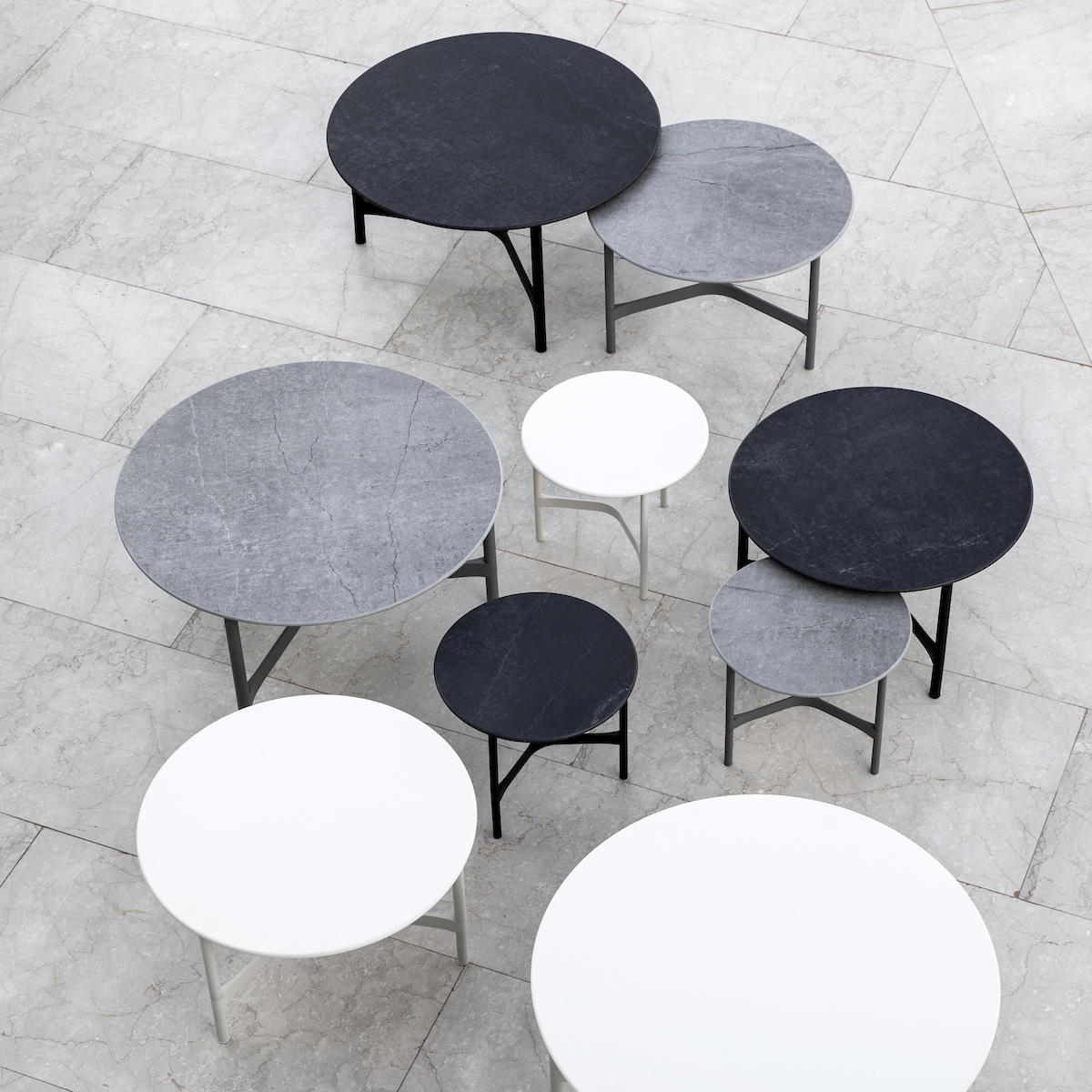 Table basse small 45cm TWIST Cane-line noir
