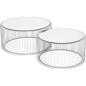 Table basse Wire argenté Set de 2 Kare Design