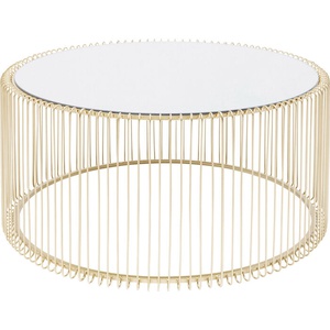 Table basse Wire Uno laiton Ø80cm Kare Design