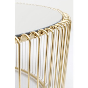 Table basse Wire Uno laiton Ø80cm Kare Design