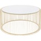 Table basse Wire Uno laiton Ø80cm Kare Design