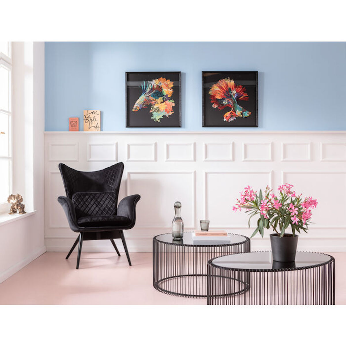 Table basse Wire Uno noir 60x90cm Kare Design