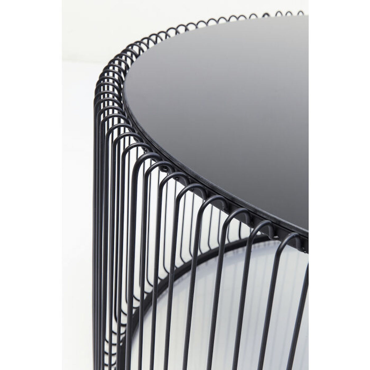 Table basse Wire Uno noir Ø80cm Kare Design