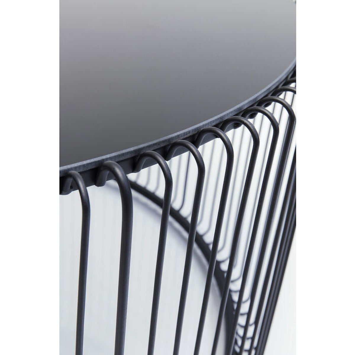 Table basse Wire Uno noir Ø80cm Kare Design