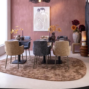 Table bistro carré 75x75 cm BREST Coco Maison noir/rouille