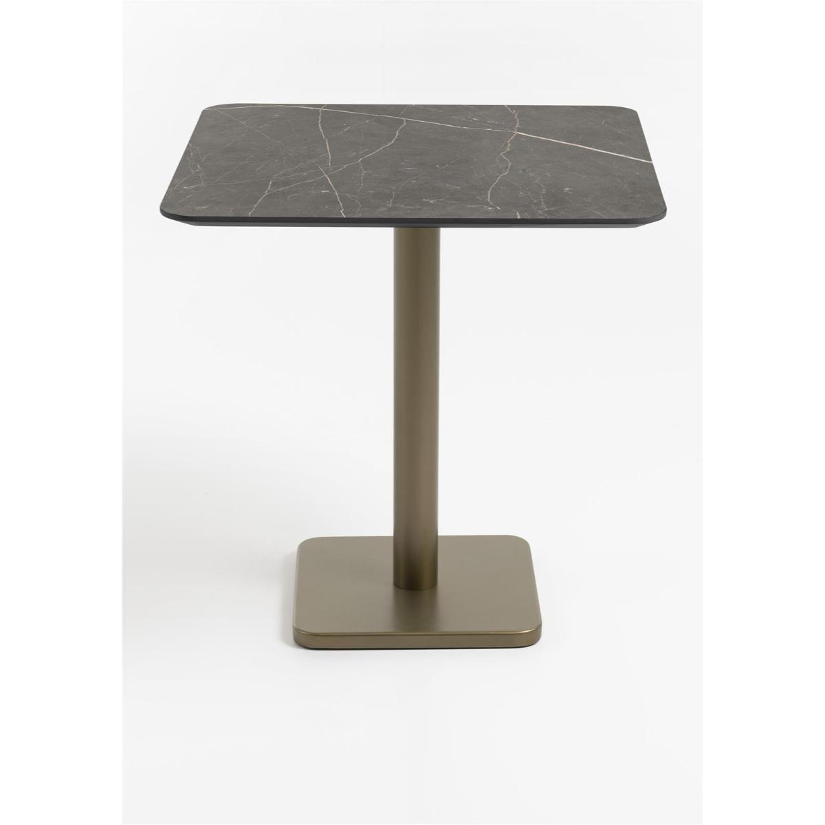 Table bistro carré 75x75 cm BREST Coco Maison or/onyx