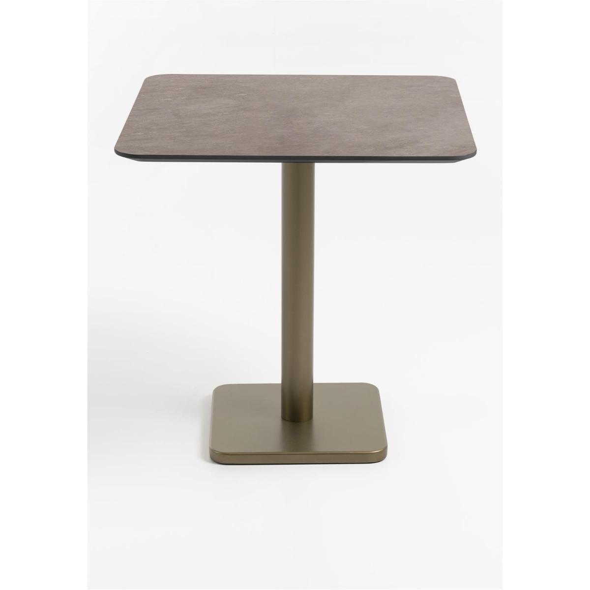 Table bistro carré 75x75 cm BREST Coco Maison or/rouille