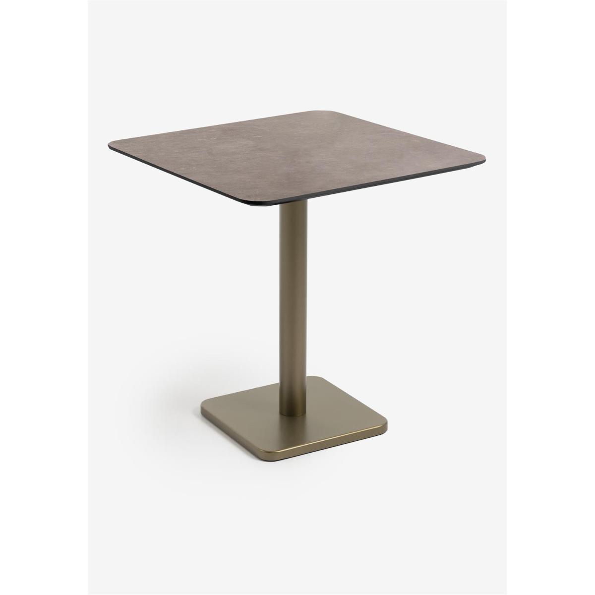 Table bistro carré 75x75 cm BREST Coco Maison or/rouille
