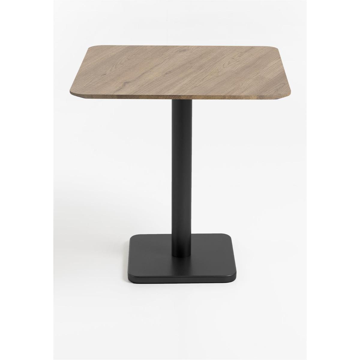 Table bistro carré 75x75cm BREST Coco Maison noir/chêne foncé
