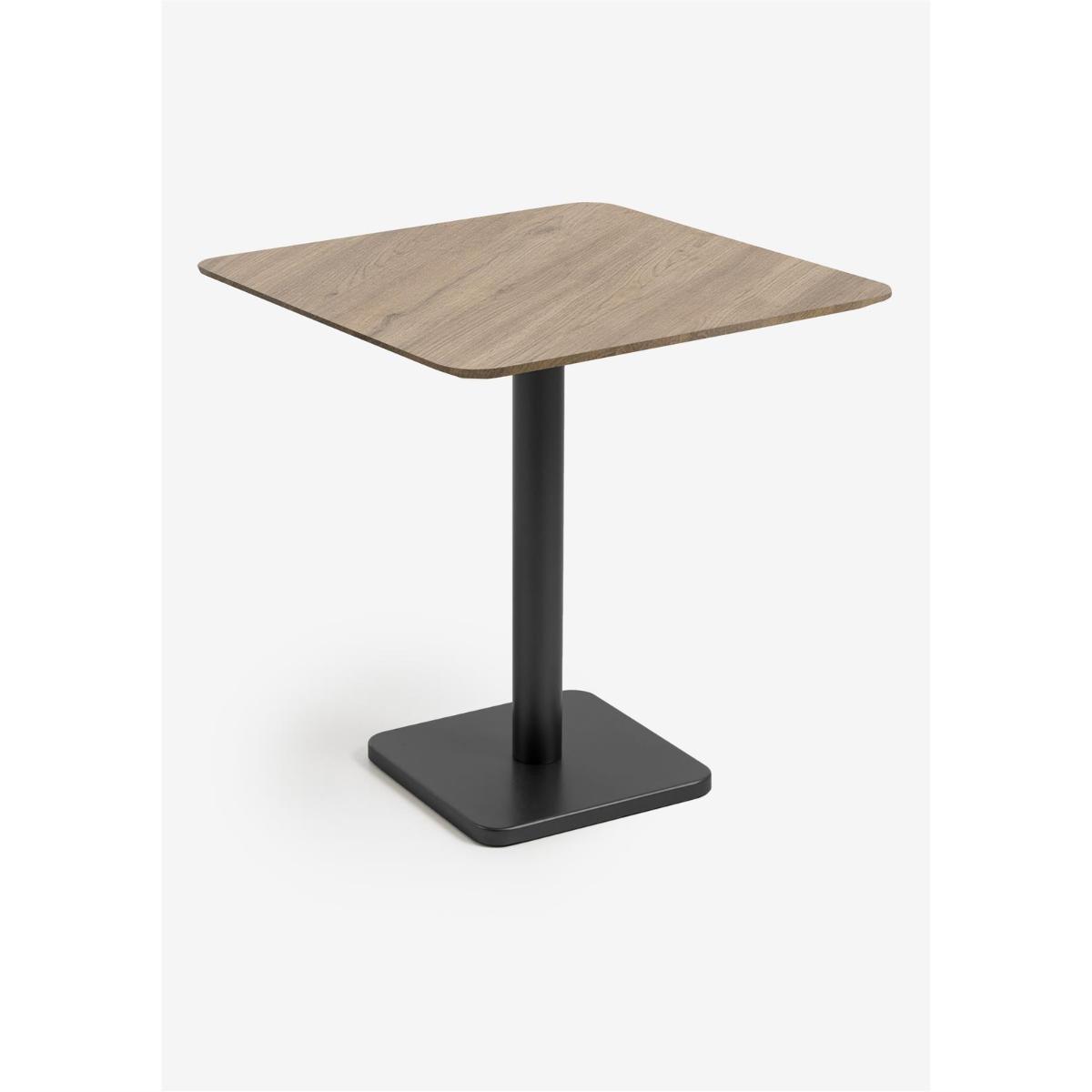 Table bistro carré 75x75cm BREST Coco Maison noir/chêne foncé
