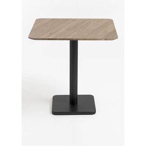 Table bistro carré 75x75cm BREST Coco Maison noir/chêne foncé