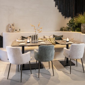 Table bistro carré 75x75cm BREST Coco Maison noir/gris clair