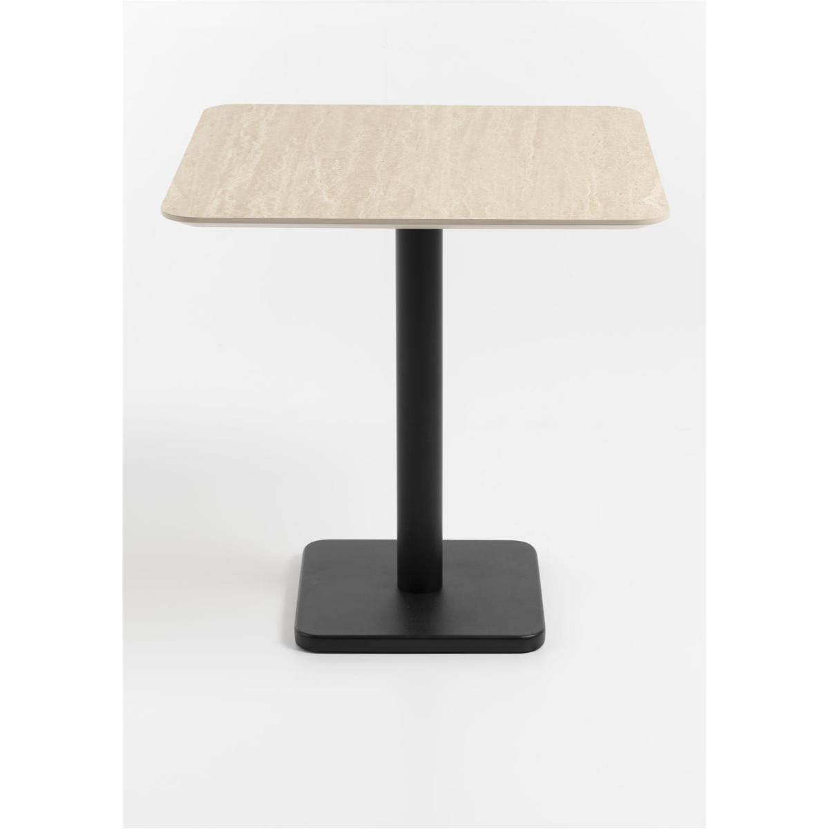 Table bistro carré 75x75cm BREST Coco Maison noir/travertin