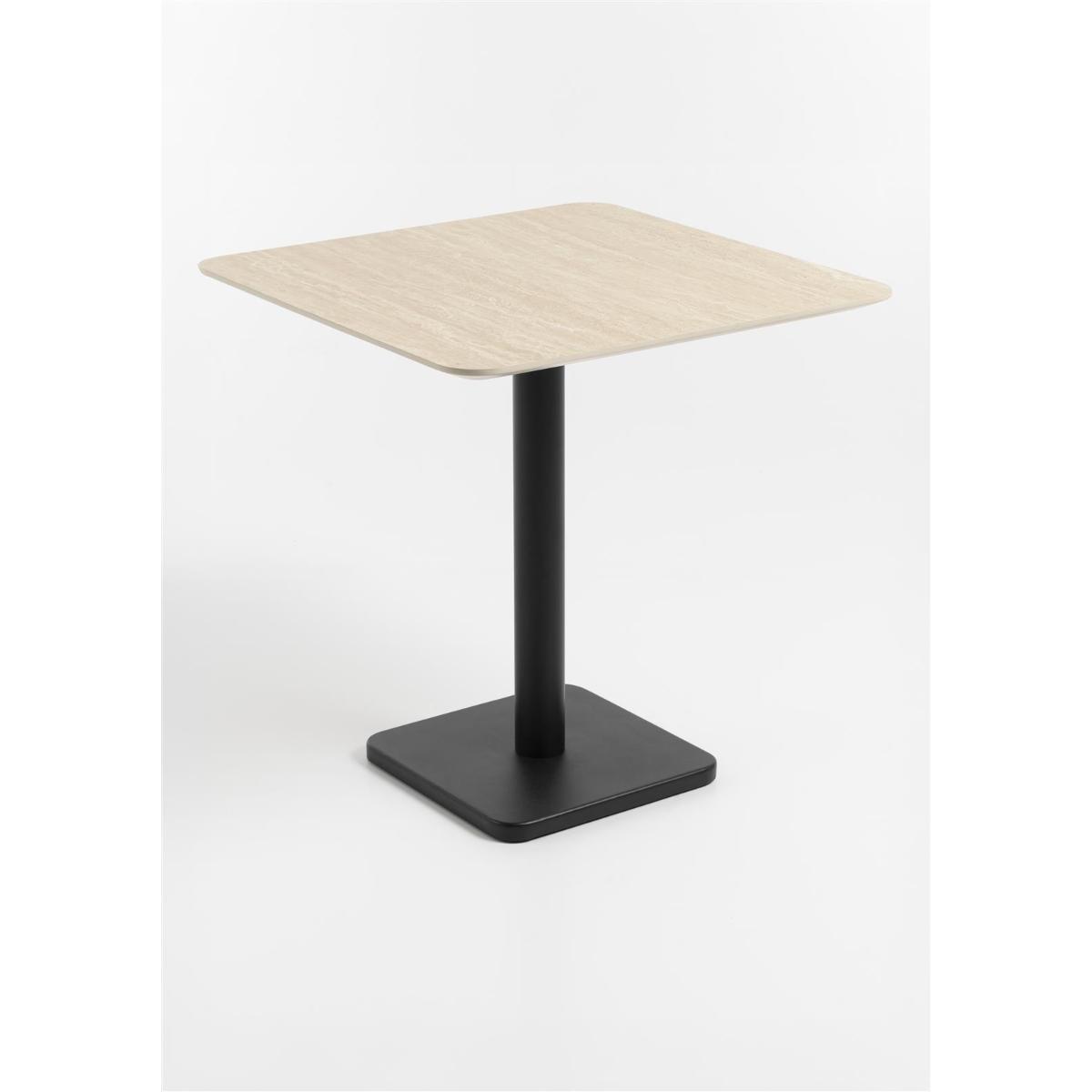 Table bistro carré 75x75cm BREST Coco Maison noir/travertin