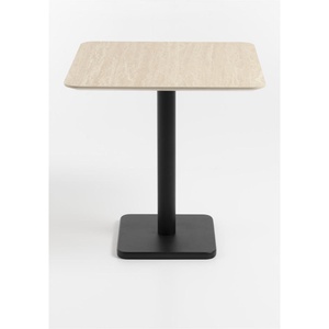 Table bistro carré 75x75cm BREST Coco Maison noir/travertin
