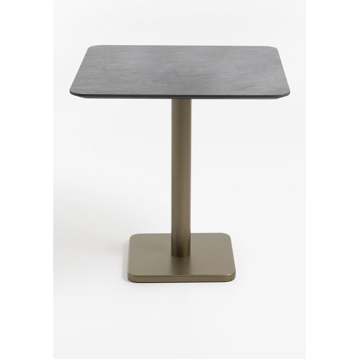 Table bistro carré 75x75cm BREST Coco Maison or/anthracite