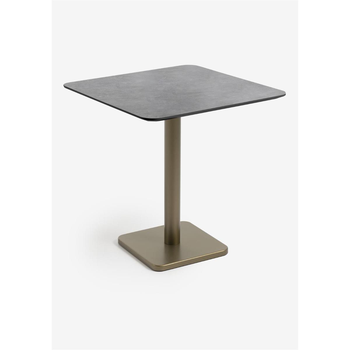 Table bistro carré 75x75cm BREST Coco Maison or/anthracite