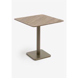 Table bistro carré 75x75cm BREST Coco Maison or/chêne foncé
