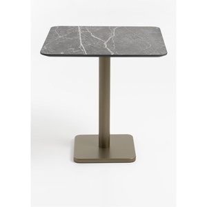 Table bistro carré 75x75cm BREST Coco Maison or/gris clair