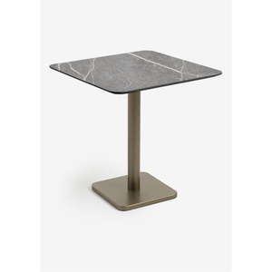 Table bistro carré 75x75cm BREST Coco Maison or/gris clair