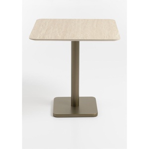 Table bistro carré 75x75cm BREST Coco Maison or/travertin