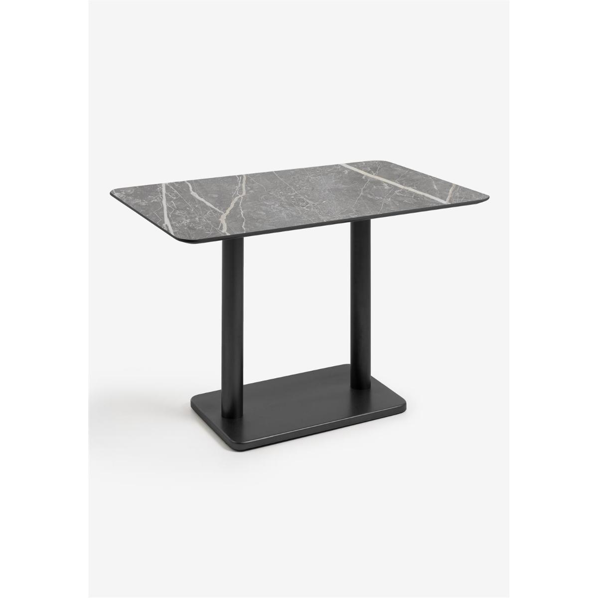 Table bistro rectangle  75x120 cm BREST Coco Maison noir/gris clair