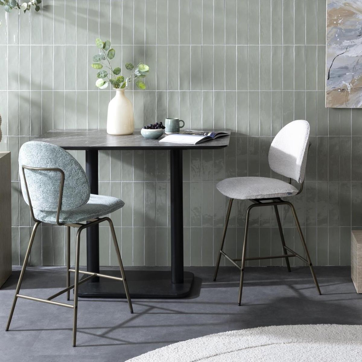 Table bistro rectangle  75x120 cm BREST Coco Maison noir/gris clair