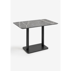 Table bistro rectangle  75x120 cm BREST Coco Maison noir/gris clair