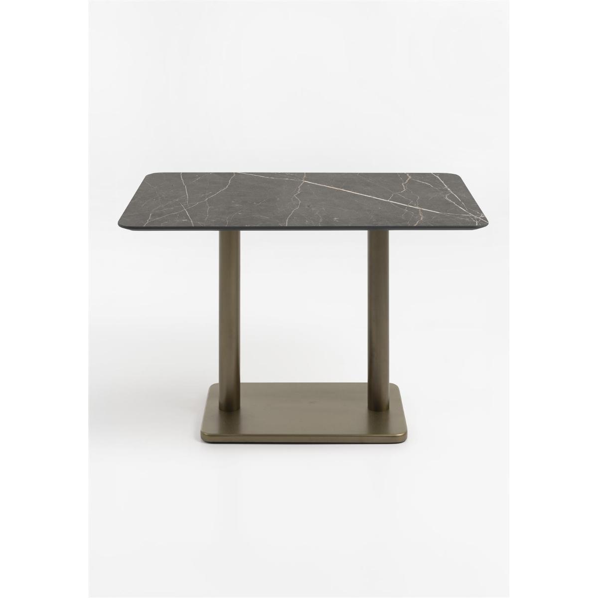 Table bistro rectangle  75x120 cm BREST Coco Maison or/onyx