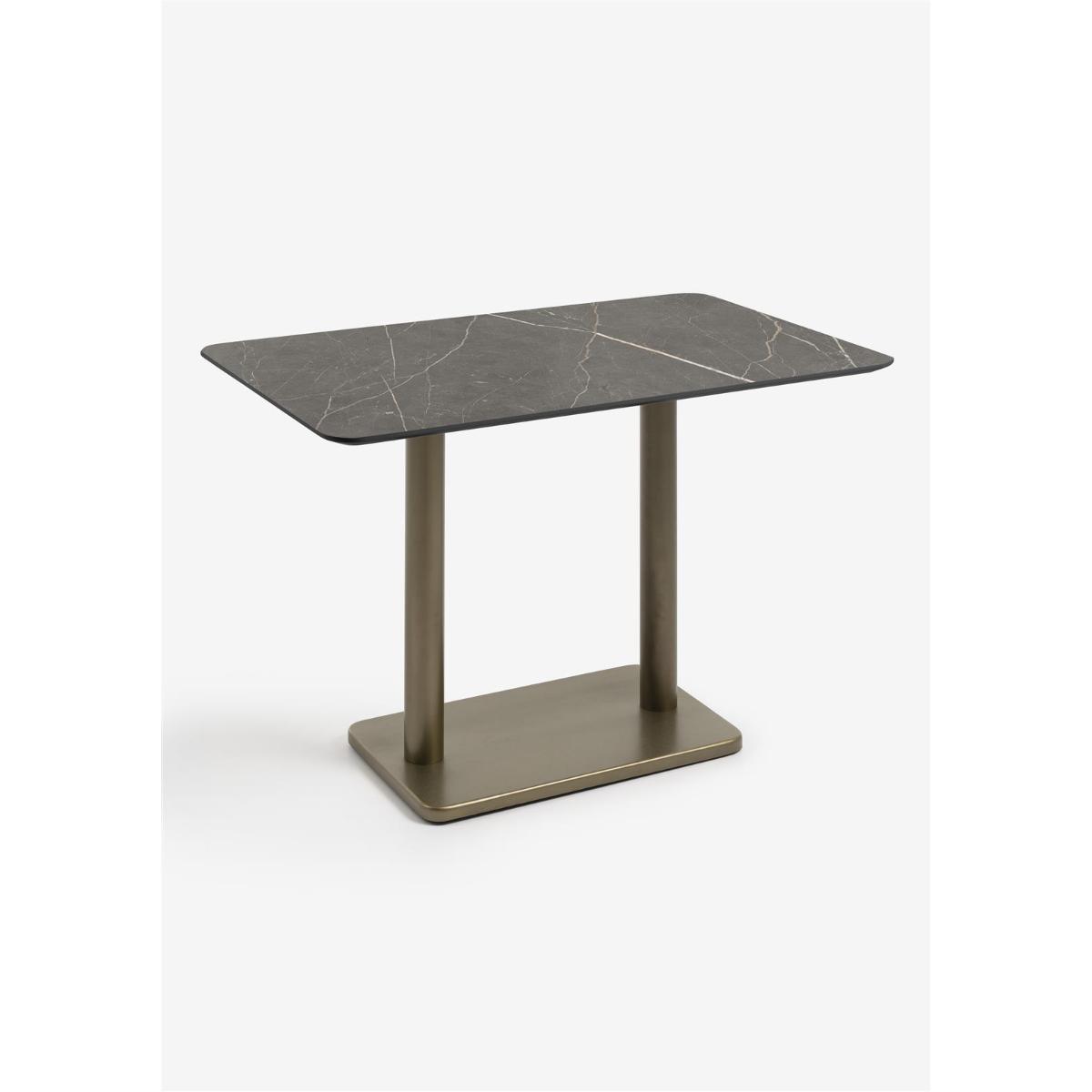 Table bistro rectangle  75x120 cm BREST Coco Maison or/onyx