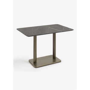 Table bistro rectangle  75x120 cm BREST Coco Maison or/onyx