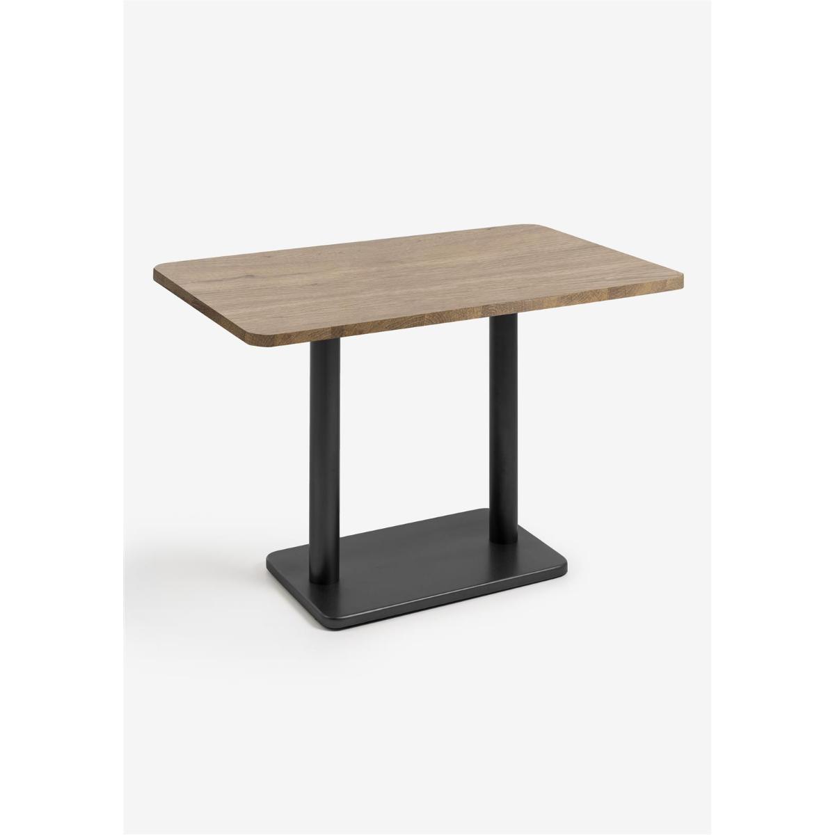 Table bistro rectangle 75x120cm BREST Coco Maison noir/chêne foncé