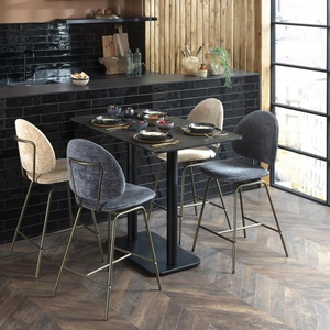 Table bistro rectangle 75x120cm BREST Coco Maison noir/onyx