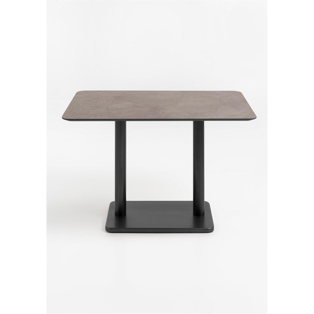 Table bistro rectangle 75x120cm BREST Coco Maison noir/rouille
