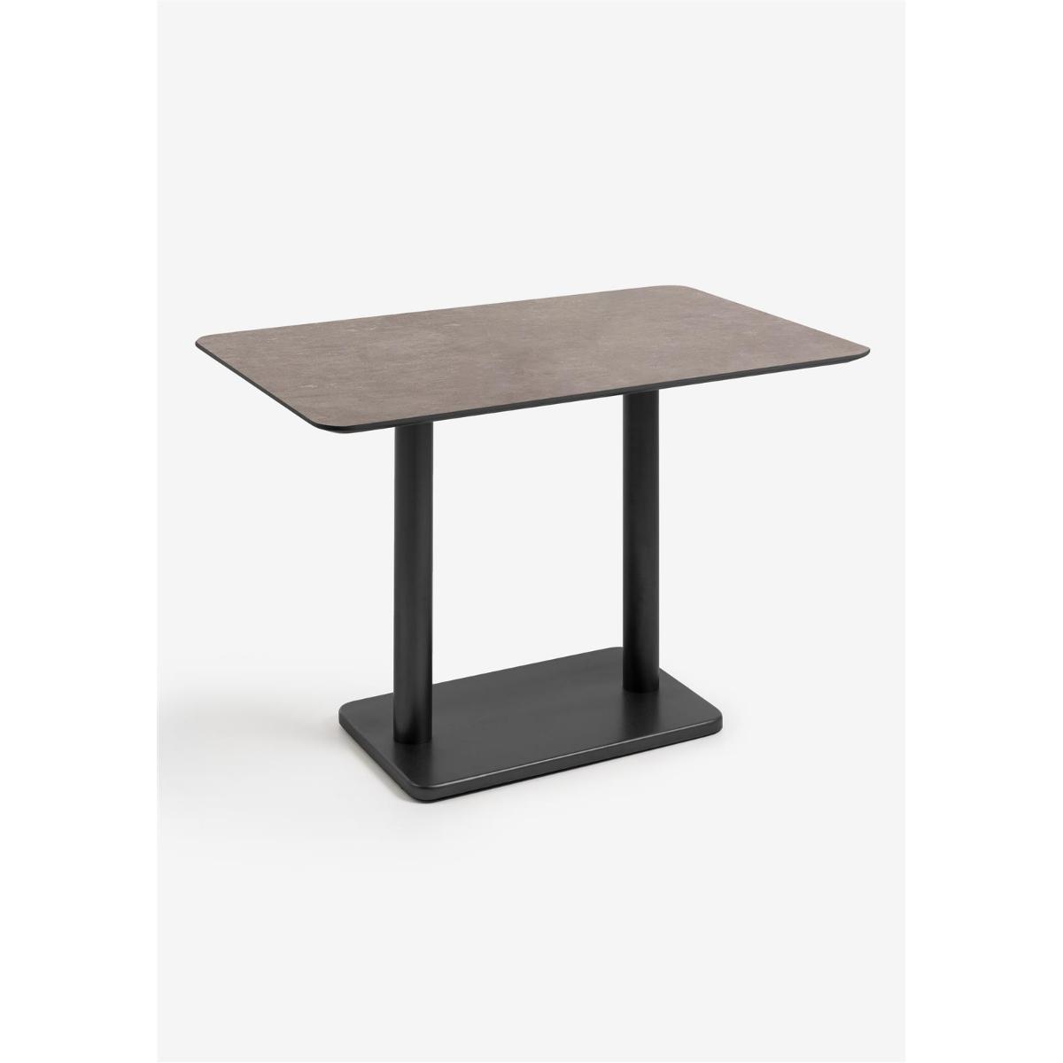 Table bistro rectangle 75x120cm BREST Coco Maison noir/rouille