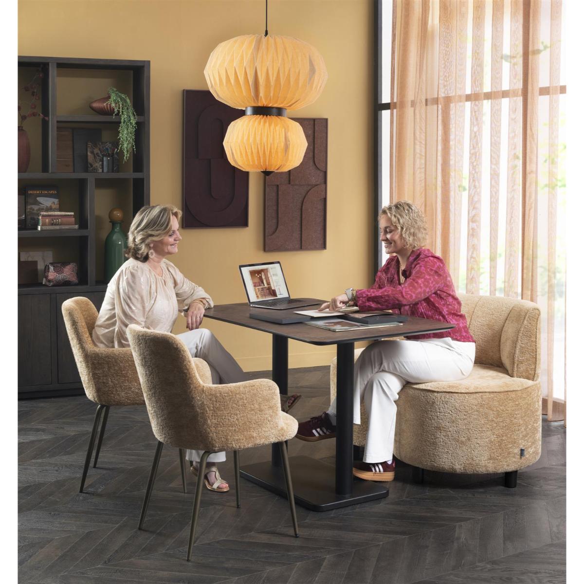 Table bistro rectangle 75x120cm BREST Coco Maison noir/rouille