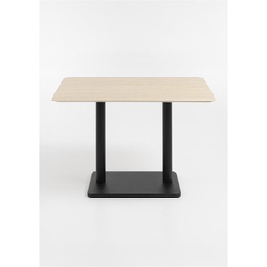 Table bistro rectangle 75x120cm BREST Coco Maison noir/travertin