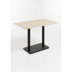 Table bistro rectangle 75x120cm BREST Coco Maison noir/travertin