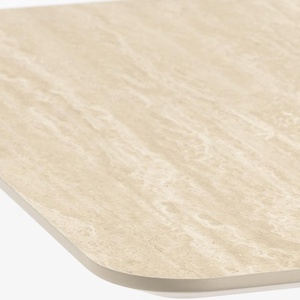 Table bistro rectangle 75x120cm BREST Coco Maison noir/travertin