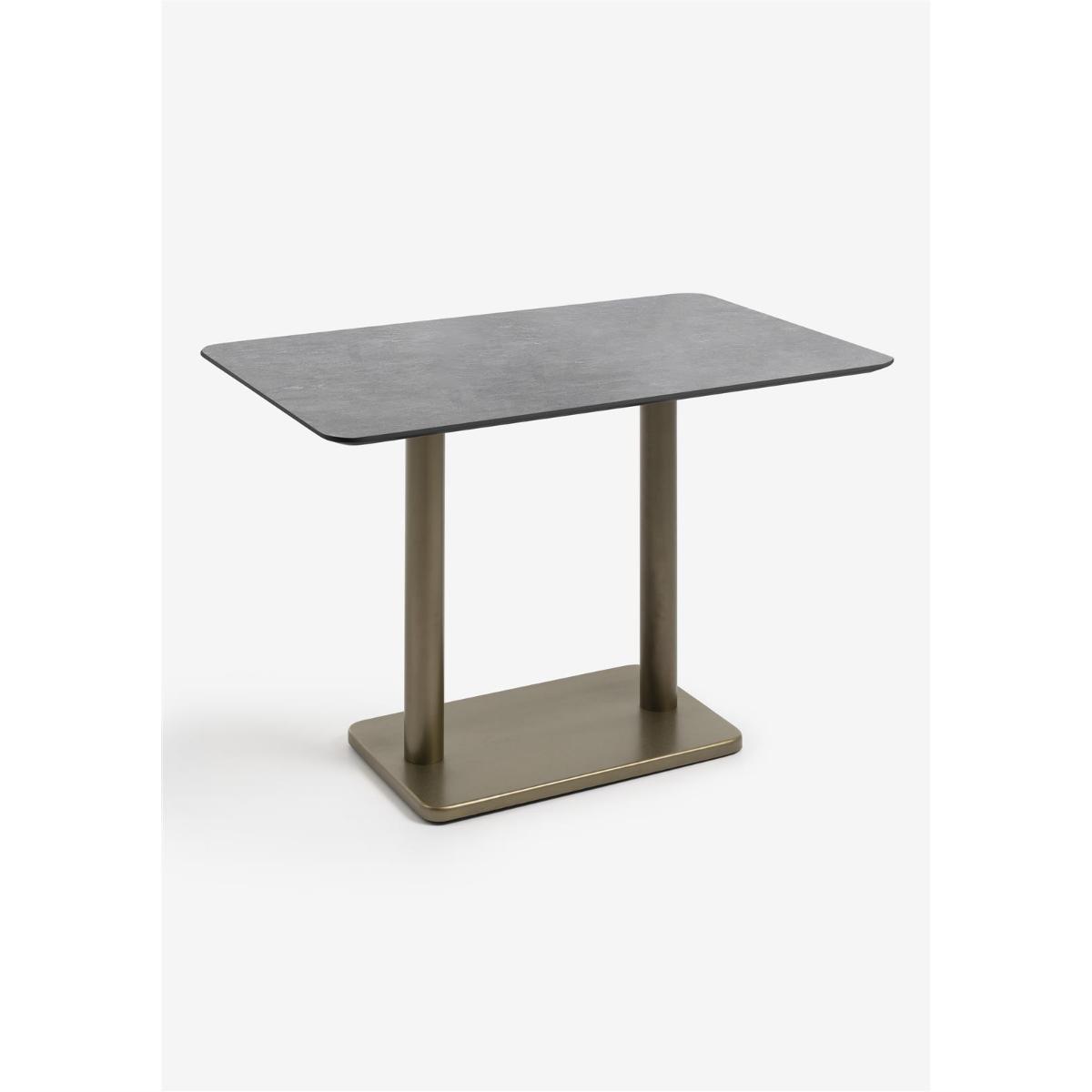 Table bistro rectangle 75x120cm BREST Coco Maison or/anthracite