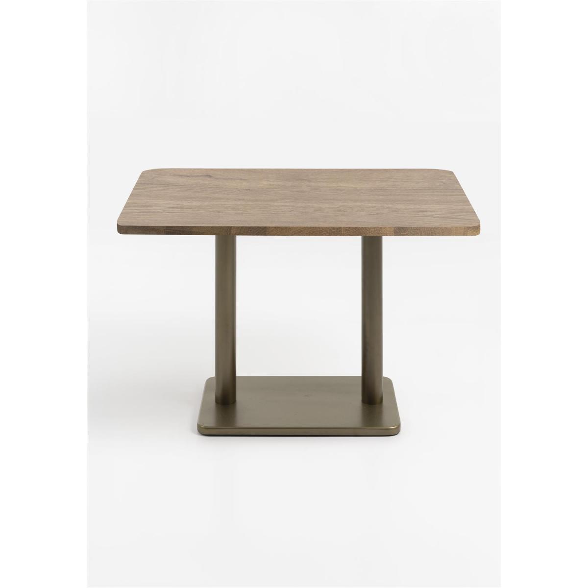 Table bistro rectangle 75x120cm BREST Coco Maison or/chêne foncé